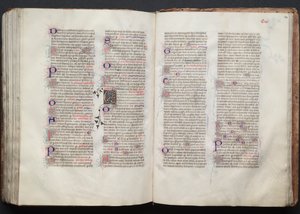 Het Gotha Missaal: Fol. 140r, Tekst, ca. 1375 door Master of the Boqueteaux