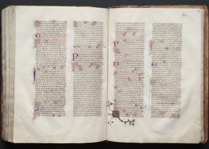 Het Gotha-missaal: Fol. 143r, tekst, ca. 1375 door Master of the Boqueteaux
