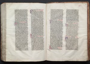 Het Gotha Missaal: Fol. 155r, Tekst door Master of the Boqueteaux