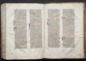Het Gotha Missaal: Fol. 156r, Tekst, ca. 1375 door Master of the Boqueteaux