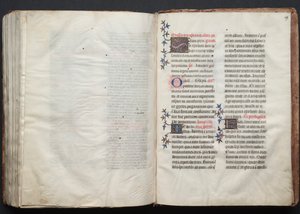 Het Gotha Missaal: Fol. 158v, Tekst, ca. 1375 door Master of the Boqueteaux