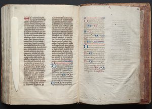 Het Gotha Missaal: Fol. 164r, Tekst, ca. 1375 door Master of the Boqueteaux
