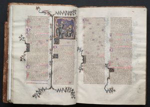Het Gotha-missaal: Fol. 18r, tekst, ca. 1375 door Master of the Boqueteaux