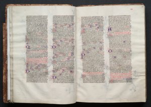 Het Gotha-missaal: Fol. 24r, tekst, ca. 1375 door Master of the Boqueteaux