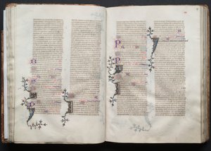 Het Gotha Missaal: Fol. 38v, Tekst, ca. 1375 door Master of the Boqueteaux