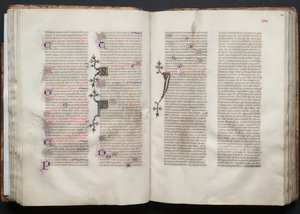 Het Gotha Missaal: Fol. 43v, Tekst, ca. 1375 door Master of the Boqueteaux