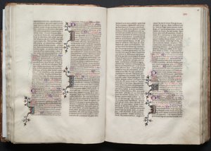 Het Gotha Missaal: Fol. 45v, Tekst, ca. 1375 door Master of the Boqueteaux