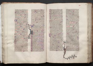 Het Gotha Missaal: Fol. 54r, Tekst, ca. 1375 door Master of the Boqueteaux