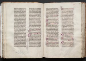 Het Gotha Missaal: Fol. 54v, Tekst door Master of the Boqueteaux