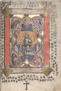 Het Gotha Missaal: Fol. 64r, Christus in Majesteit, ca. 1375