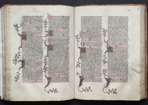 Het Gotha-missaal: Fol. 86v, tekst door Master of the Boqueteaux