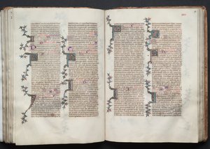 Het Gotha-missaal: Fol. 89v, tekst, c. 1375 door Master of the Boqueteaux
