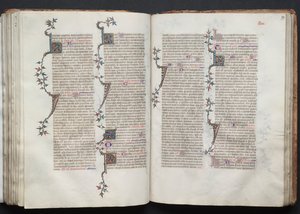 Het Gotha Missaal: Fol. 98v, Tekst, ca. 1375 door Master of the Boqueteaux