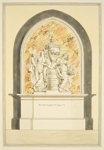Graf van mevrouw Elizabeth Draper, overleden in 1835, in de kathedraal van Bristol door Master of the Bristol Church Monuments
