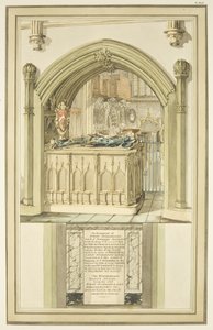 Graf van Robert Fitzharding, overleden in 1170, in de kathedraal van Bristol, ca. 1799