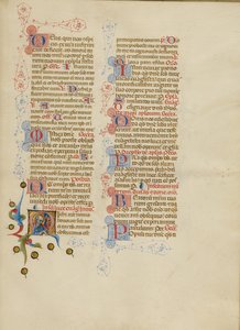 Initialen M: Sint Lucas door Master of the Brussels Initials