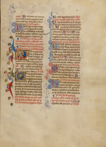 Beginletter P: een pauselijke zegen door Master of the Brussels Initials
