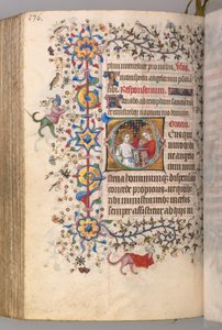 Getijden van Karel de Edele, koning van Navarra (1361-1425): fol. 262v, Tekst door Master of the Brussels Initials and Associates