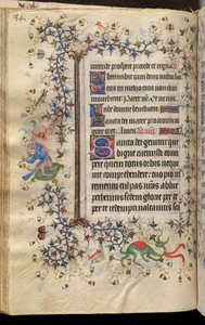 Getijden van Karel de Edele, koning van Navarra (1361-1425): fol. 42v, Tekst door Master of the Brussels Initials and Associates