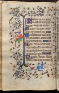 Getijden van Karel de Edele, koning van Navarra (1361-1425): fol. 76v, Tekst door Master of the Brussels Initials and Associates