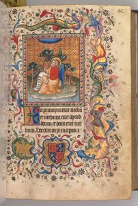 Uren van Karel de Edele, Koning van Navarra: fol.1r, St. Johannes de Evangelist