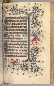 Getijdenboek van Karel de Edele, Koning van Navarra 1361-1425: fol. 181r, Tekst, c. 1405 door Master of the Brussels Initials and Associates