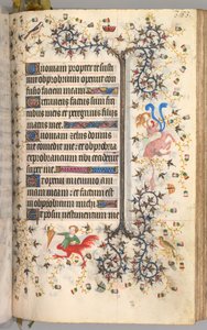 Getijdenboek van Karel de Edele, koning van Navarra 1361-1425: fol. 187r, tekst, ca. 1405 door Master of the Brussels Initials and Associates