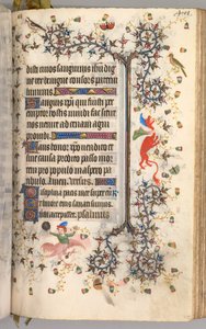 Getijdenboek van Karel de Edele, Koning van Navarra 1361-1425: fol. 195r, Tekst, ca. 1405 door Master of the Brussels Initials and Associates