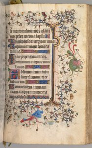 Getijdenboek van Karel de Edele, Koning van Navarra: fol. 203r, Tekst door Master of the Brussels Initials and Associates