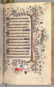 Getijdenboek van Karel de Edelmoedige, Koning van Navarra 1361-1425: fol. 211r, tekst, ca. 1405 door Master of the Brussels Initials and Associates