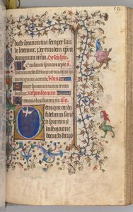 Getijdenboek van Karel de Edele, Koning van Navarra 1361-1425: fol. 260r, Heilige Geest door Master of the Brussels Initials and Associates