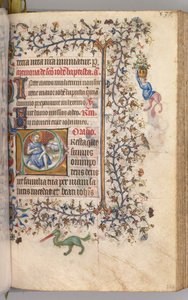 Uren van Karel de Edele, Koning van Navarra 1361-1425: fol. 260v, St. Johannes de Doper, ca. 1405
