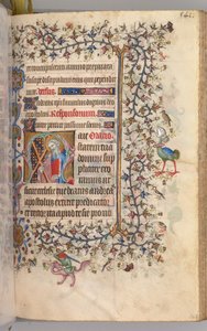 Getijdenboek van Karel de Edele, koning van Navarra 1361-1425: fol. 265r, Sint Andreas, ca. 1405 door Master of the Brussels Initials and Associates