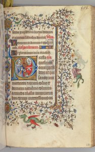 Getijdenboek van Karel de Edele, koning van Navarra 1361-1425, fol. 281r, SS. Cosmas en Damianus, c. 1405 door Master of the Brussels Initials and Associates