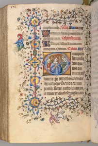 Getijdenboek van Karel de Edele, Koning van Navarra 1361-1425, fol. 283v, Martelaren: Onbekende Heilige door Master of the Brussels Initials and Associates