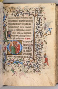 Getijdenboek van Karel de Edele, Koning van Navarra 1361-1425, fol. 303r, St. Apollonia, ca. 1405 door Master of the Brussels Initials and Associates