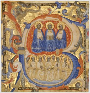 De Drie-eenheid in een Initiaal B, waarschijnlijk 1387