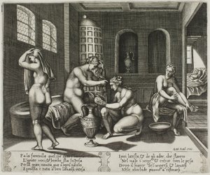 Een witte vogel vertelt Venus over Cupido