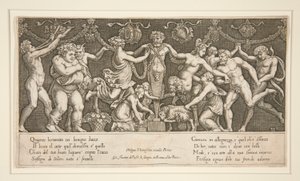 Offer aan Priapus door Master of the Die
