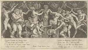 Speculum Romanae Magnificentiae: Offer aan Priapus, 16e eeuw door Master of the Die