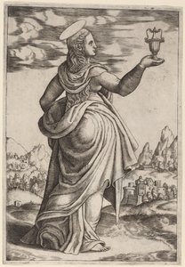De Magdalena door Master of the Die after Follower of Raphael