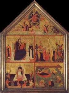 Het Laatste Oordeel, De Maagd en het Kind met een bisschop-heilige en Sint Pieter Martelaar, ca. 1325
