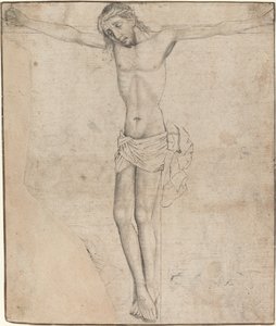 Christus aan het kruis [recto] door Master of the Drapery Studies