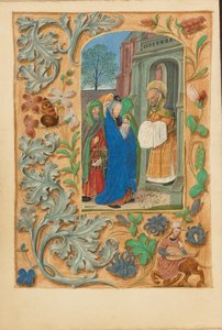De presentatie in de tempel door Master of the Dresden Prayer Book