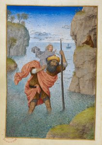 Sint Christoffel die het Christuskind draagt