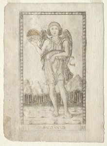 Genius van de Wereld uit de Tarocchi, serie B: Kosmische Principes & Deugden, #33, voor 1467