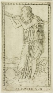 Melpomene, plaat zeventien uit Apollo en de Muzen