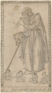 Saturno (Saturnus) door Master of the E Series Tarocchi