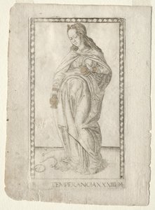 Matigheid (uit de Tarocchi, serie B: Kosmische Principes & Deugden, #34) door Master of the E Series Tarocchi