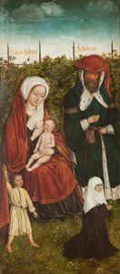 De familie van Sint-Anna drieluik, linker paneel, ca. 1500-1510